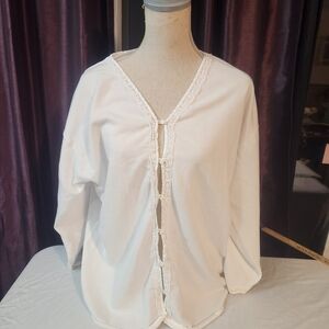 90s Victoria's Secret "Romantic Lace" Bed Jacket Med.
